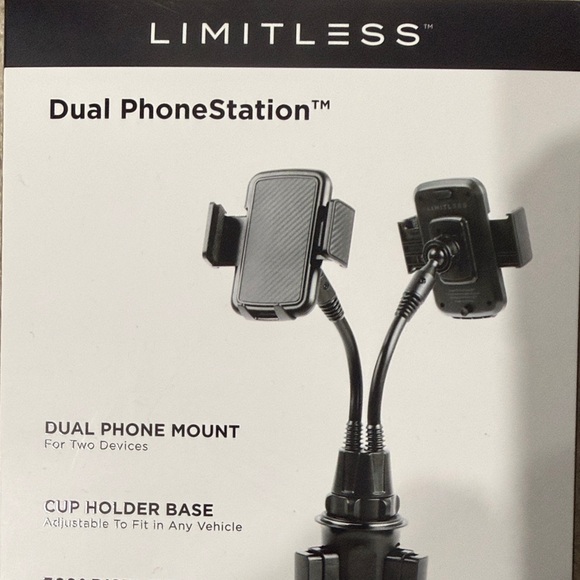 Limitless Innovations Other - Dual PhoneStation Dual Phone Mount in Black